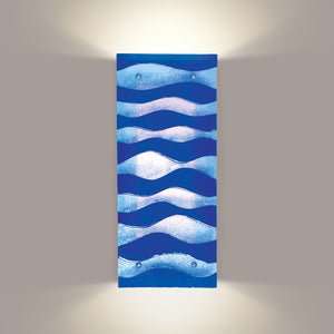 Water waves wall sconce
