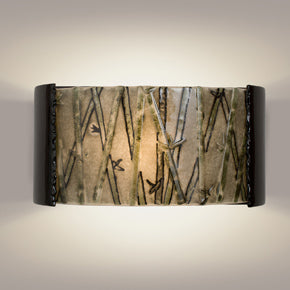 Asia Black Gloss and Multi Seaweed Wall Sconce