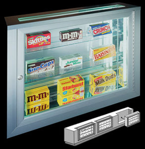 Candy display case insert for concession stands