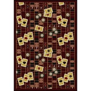 "Feeling Lucky" Game Room Area Rugs and Carpet