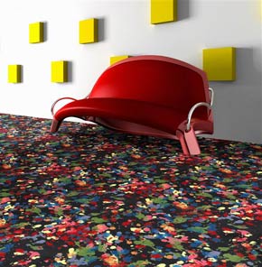 "Splatter Paint" Theme Home Theater Area Rug and Carpet
