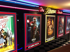 lighted movie posters