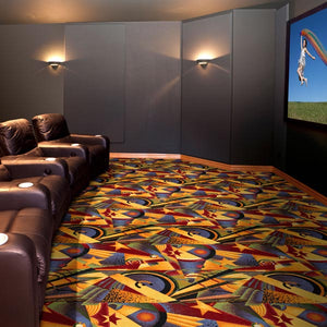 "Sunset Strip" Theme Home Theater Carpet